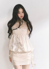 Cream Roll-Inspired Summer Dress Set